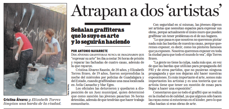 Atrapan a dos 'artistas'