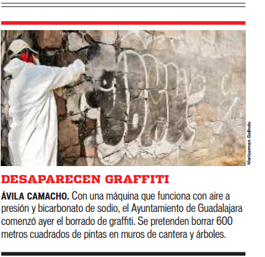 Desaparecen graffiti