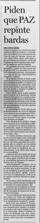 Piden que PAZ repinte bardas