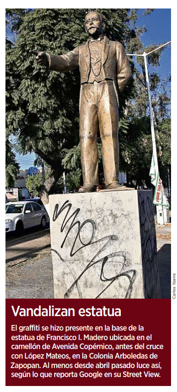 Vandalizan estatua