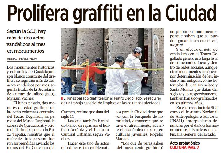 Prolifera graffiti en la Ciudad