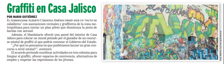 Graffiti en Casa Jalisco