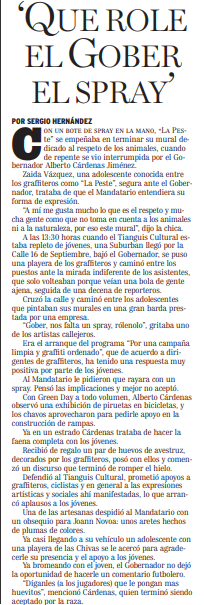 Que role el Gober el spray